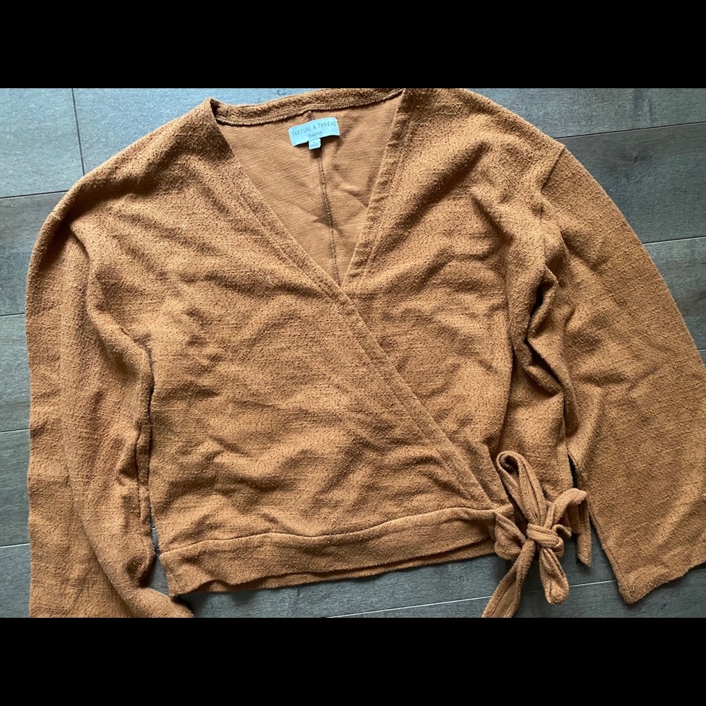 Madewell Texture and Thread wrap top